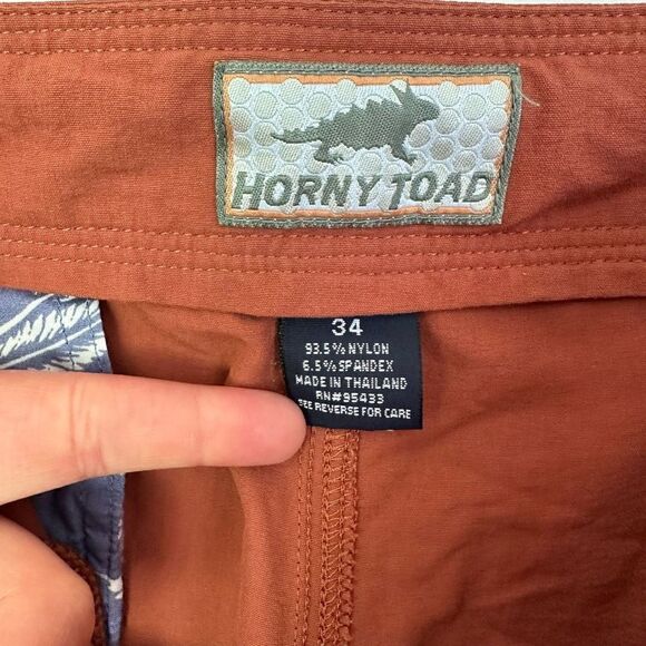 Horny Toad Toad & Co Men’s Rust Colored Flat Front Hybrid Board Shorts - Picture 5 of 7